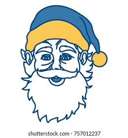 Santa claus face pop art cartoon