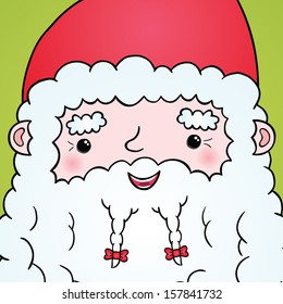 Santa Claus face portrait