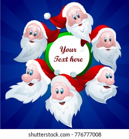 Santa Claus face poster 