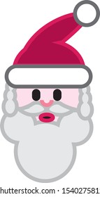 santa claus face simple icon vector