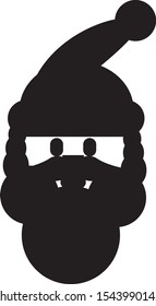 santa claus face simple icon vector