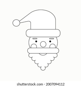 Weihnachtsmappe in schwarz-weißem Umriss. Neujahr, Winter, Urlaub