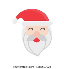 Santa claus face vector, Christmas day related flat icon