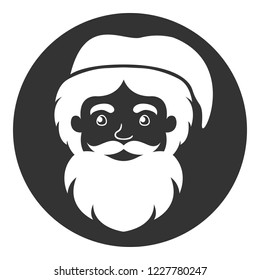 Santa Claus face. Vector icon.