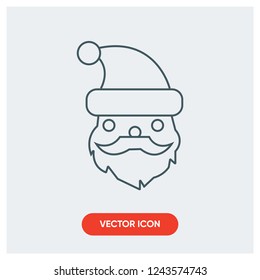 santa claus face vector icon