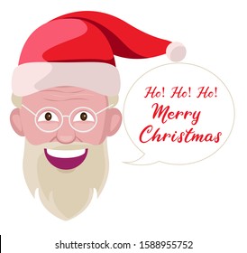 santa claus face vector illustration