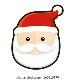 Santa Claus face, vector illustration