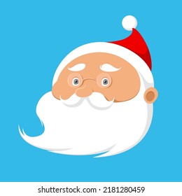 Santa Claus face. Vector illustration.
