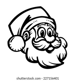 Santa Claus Face Vector Illustration