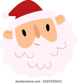 Weihnachtsmann-Gesicht-Vektor-Illustration