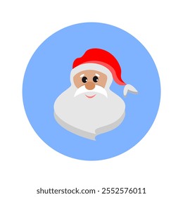 Santa Claus face vector illustration for    greeting cards, decor, wishes etc... 