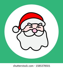 santa claus face vector isolated