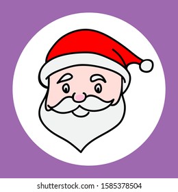 santa claus face vector isolated