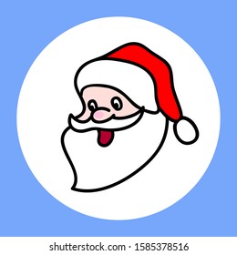 santa claus face vector isolated