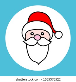 santa claus face vector isolated
