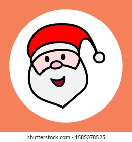 santa claus face vector isolated
