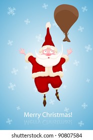 Santa Claus Fall to the sky