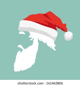 Santa Claus fashion silhouette hipster style, vector illustration