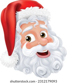 Santa Claus Father Christmas cartoon character face
