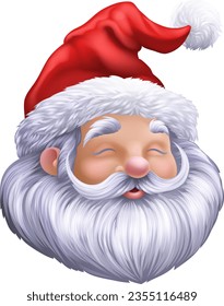 Santa Claus Father Christmas cartoon character face
