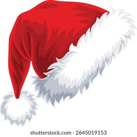 A Santa Claus or father Christmas hat cartoon design element