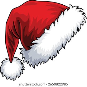 A Santa Claus or father Christmas hat cartoon design element