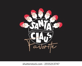 Santa Claus favorite stylish vector art illustration for Christmas