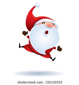 Santa Claus feeling excited