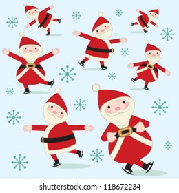 Santa claus figure skating