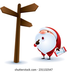 Santa Claus finding location.