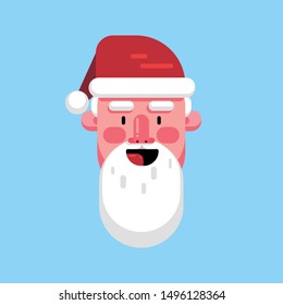 Santa Claus flat character design for Christmas and New Year