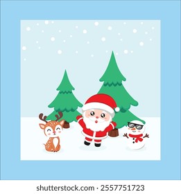 santa claus  flat  character. Vector illustration design. EPS 10.
