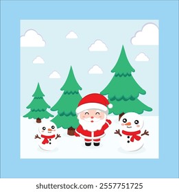 santa claus  flat  character. Vector illustration design. EPS 10.
