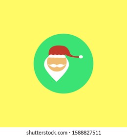Santa Claus flat design in yellow background