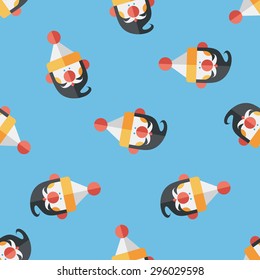 Santa Claus flat icon, eps10 seamless pattern background
