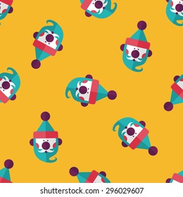 Santa Claus flat icon, eps10 seamless pattern background