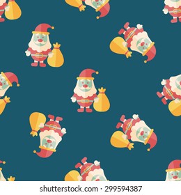 Santa Claus flat icon, eps10 seamless pattern background