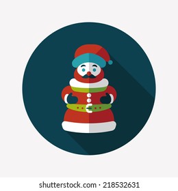 Santa Claus flat icon with long shadow eps10