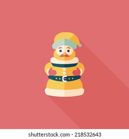Santa Claus flat icon with long shadow eps10
