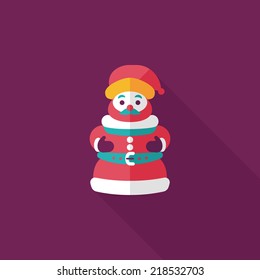 Santa Claus flat icon with long shadow eps10