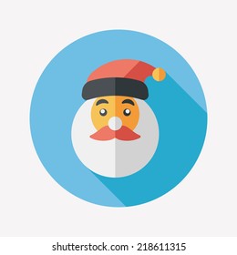 Santa Claus flat icon with long shadow eps10