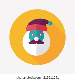 Santa Claus flat icon with long shadow eps10