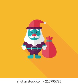 Santa Claus flat icon with long shadow, eps10