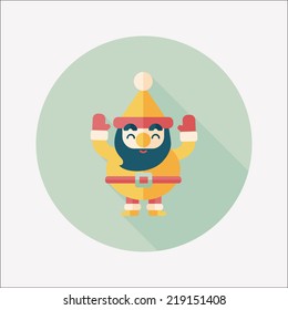 Santa Claus flat icon with long shadow, eps10