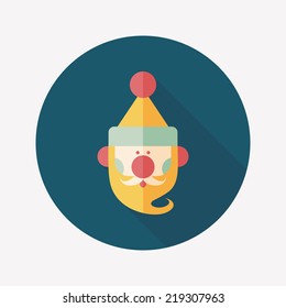 Santa Claus flat icon with long shadow, eps10