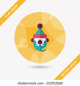 Santa Claus flat icon with long shadow, eps10