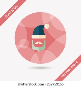 Santa Claus flat icon with long shadow, eps10