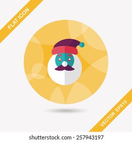 Santa Claus flat icon with long shadow eps10