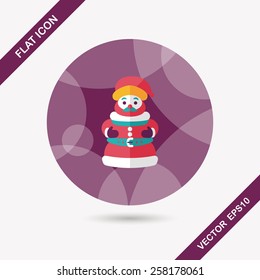 Santa Claus flat icon with long shadow eps10