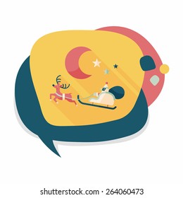 Santa Claus flat icon with long shadow, eps10